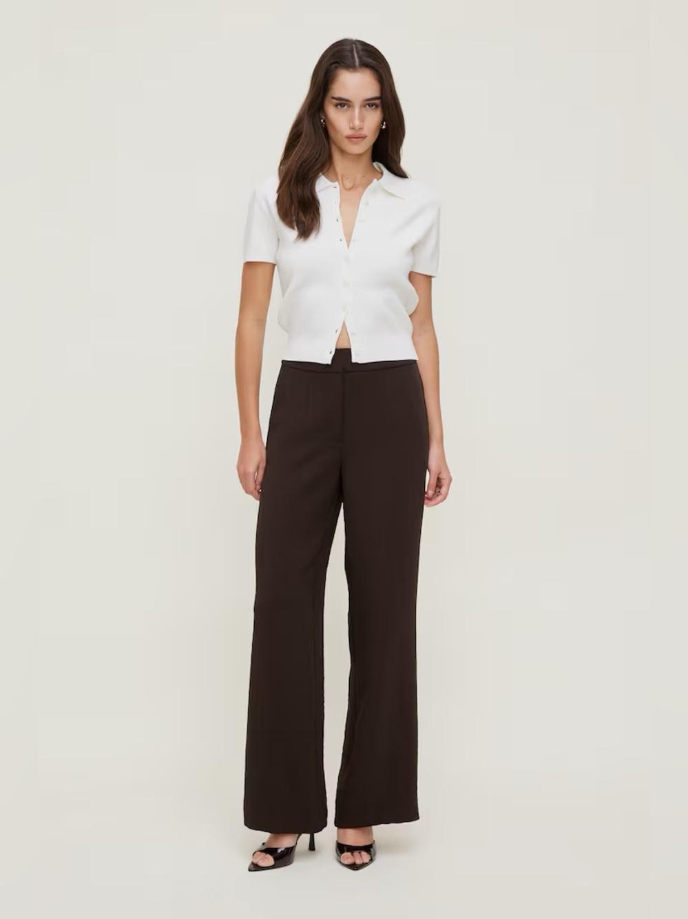 Dynamite Yasmin Airflow Straight Leg Pants - Java Brown - Picture 1 of 5